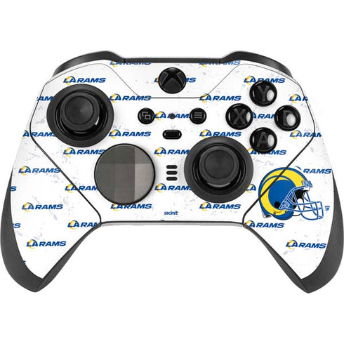 NFL Los Angeles Rams White Logo Blast Xbox Elite Wireless Controller Series 2 Skin