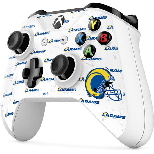 NFL Los Angeles Rams White Logo Blast Xbox One S All-Digital Edition Bundle Skin