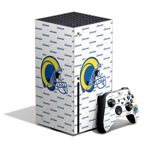 NFL Los Angeles Rams White Logo Blast Xbox Series X Bundle Skin