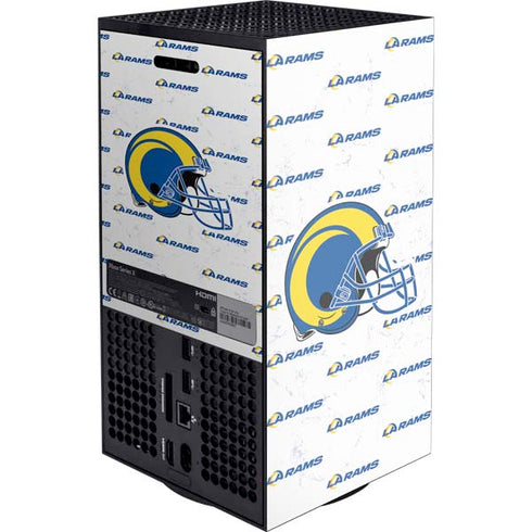 NFL Los Angeles Rams White Logo Blast XBox Series X Digital Edition Console Skin