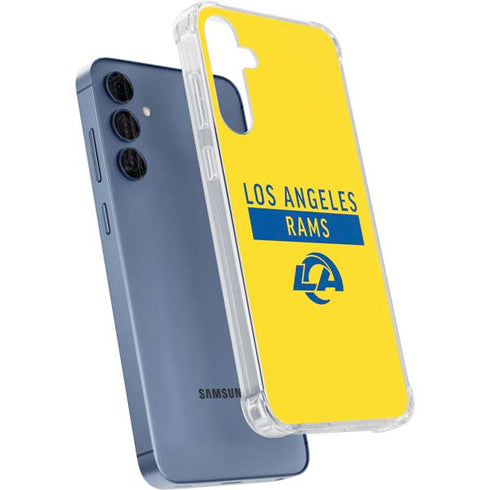 NFL Los Angeles Rams White Performance Series Galaxy A55 5G Clear Case