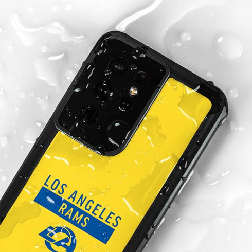 NFL Los Angeles Rams White Performance Series Galaxy S24 Ultra Waterproof Case