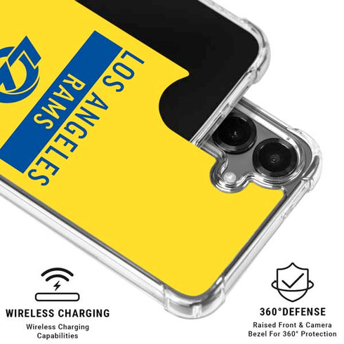 NFL Los Angeles Rams White Performance Series Galaxy S26 Plus Clear Case