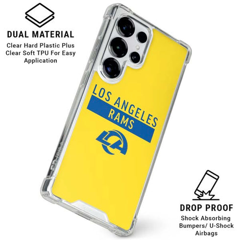 NFL Los Angeles Rams White Performance Series Galaxy S26 Ultra Clear Case