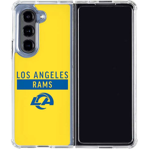 NFL Los Angeles Rams White Performance Series Galaxy Z Fold5 5G Clear Case