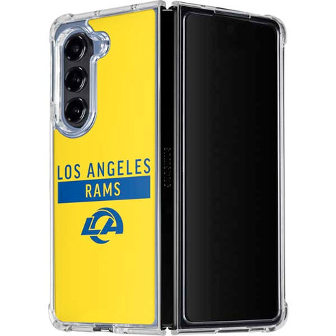 NFL Los Angeles Rams White Performance Series Galaxy Z Fold5 5G Clear Case
