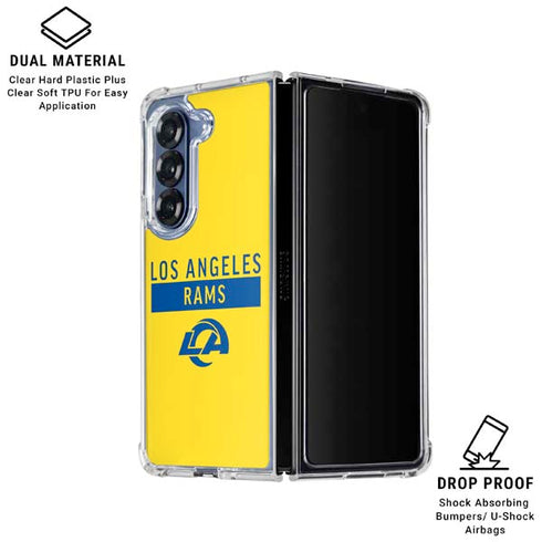 NFL Los Angeles Rams White Performance Series Galaxy Z Fold6 Clear Case