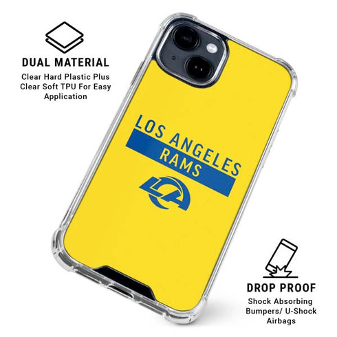 NFL Los Angeles Rams White Performance Series iPhone 15 Clear Case