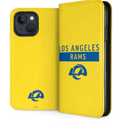 NFL Los Angeles Rams White Performance Series iPhone 15 Plus Folio Case