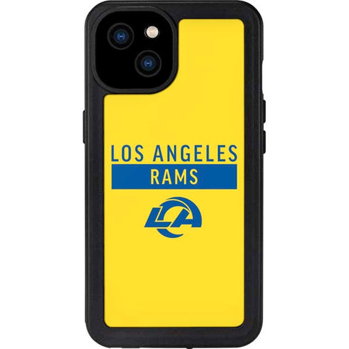 NFL Los Angeles Rams White Performance Series iPhone 15 Plus Waterproof Case