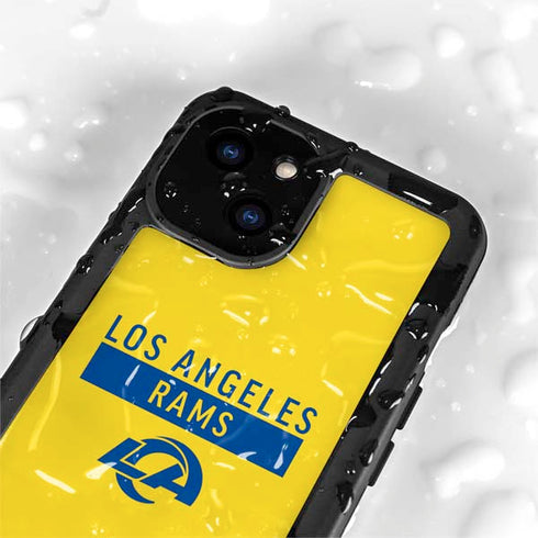 NFL Los Angeles Rams White Performance Series iPhone 15 Plus Waterproof Case