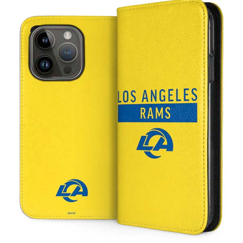 NFL Los Angeles Rams White Performance Series iPhone 15 Pro Folio Case