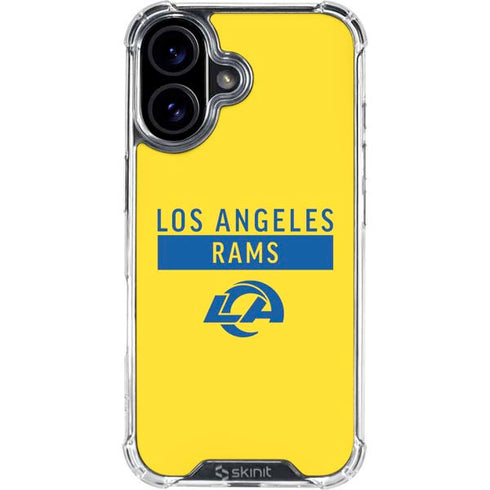 NFL Los Angeles Rams White Performance Series iPhone 16 Plus Clear Case