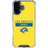 NFL Los Angeles Rams White Performance Series iPhone 16 Plus Clear Case