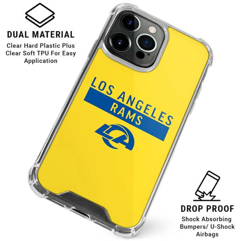 NFL Los Angeles Rams White Performance Series iPhone 16 Pro Clear Case