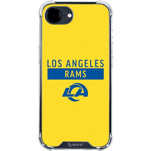 NFL Los Angeles Rams White Performance Series iPhone 16e Clear Case