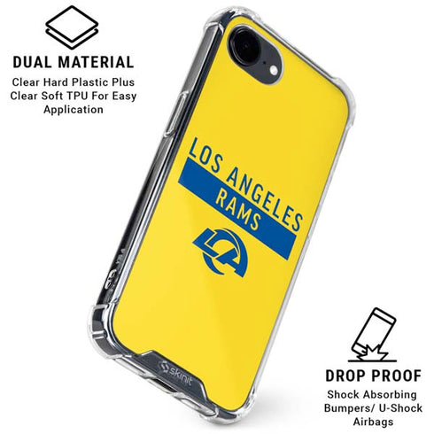 NFL Los Angeles Rams White Performance Series iPhone 16e Clear Case