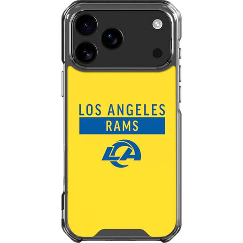 NFL Los Angeles Rams White Performance Series iPhone 18 Pro Max Clear Case