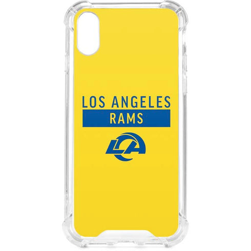 NFL Los Angeles Rams White Performance Series iPhone XS Clear Case