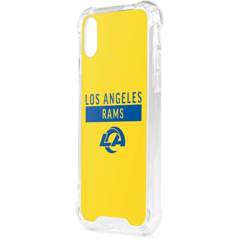 NFL Los Angeles Rams White Performance Series iPhone XS Clear Case