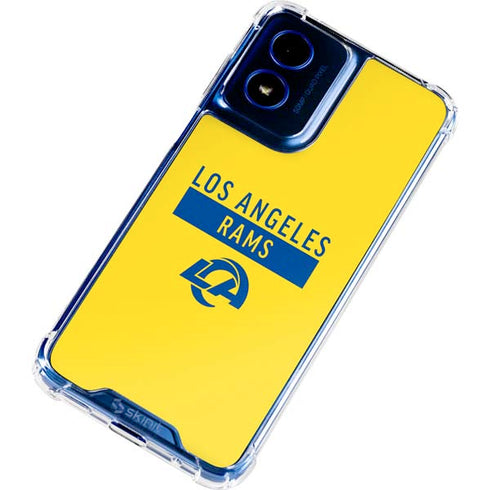 NFL Los Angeles Rams White Performance Series Moto G 5G (2024) Clear Case