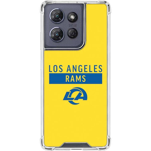 NFL Los Angeles Rams White Performance Series Moto G Play 5G (2025) Clear Case