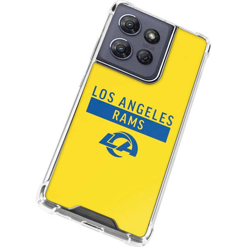 NFL Los Angeles Rams White Performance Series Moto G Play 5G (2025) Clear Case
