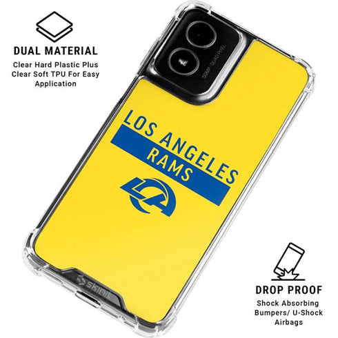 NFL Los Angeles Rams White Performance Series Moto G Power 5G (2024) Clear Case