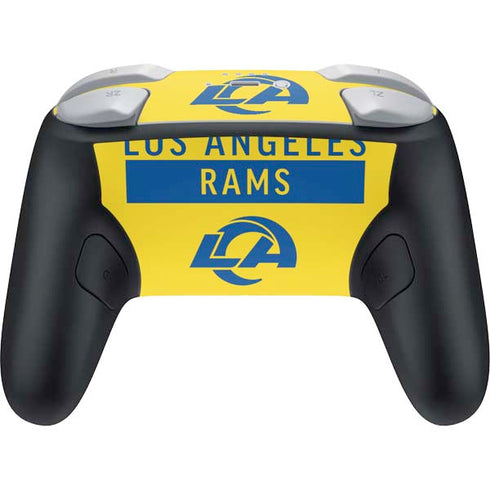 NFL Los Angeles Rams White Performance Series Nintendo Switch 2 (2025) Pro Controller Skin
