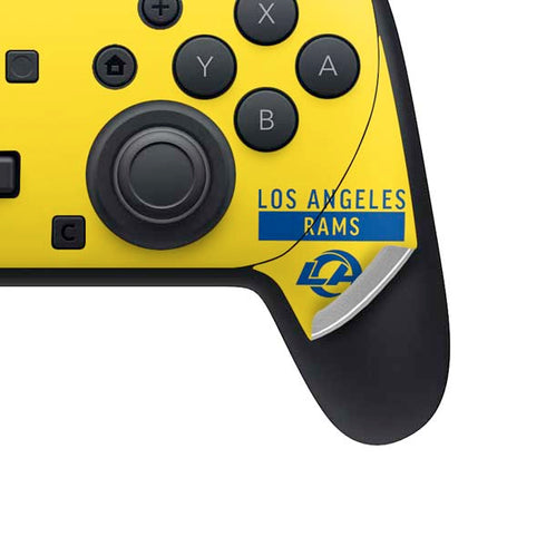 NFL Los Angeles Rams White Performance Series Nintendo Switch 2 (2025) Pro Controller Skin