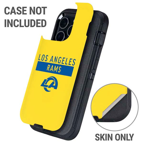 NFL Los Angeles Rams White Performance Series Otterbox Defender iPhone Skin
