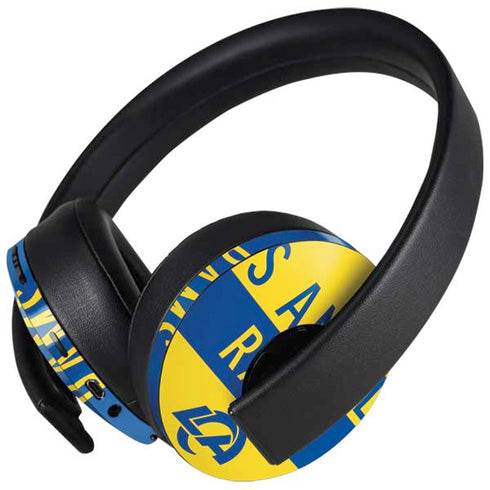NFL Los Angeles Rams White Performance Series PlayStation 4 Gold Wireless Headset Skin