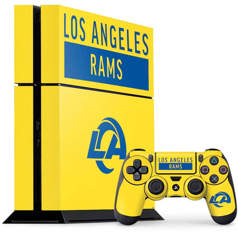 NFL Los Angeles Rams White Performance Series PS4 Console and Controller Bundle Skin