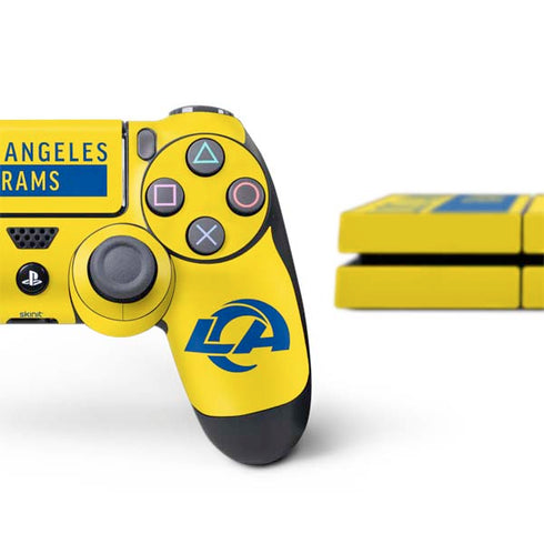 NFL Los Angeles Rams White Performance Series PS4 Console and Controller Bundle Skin