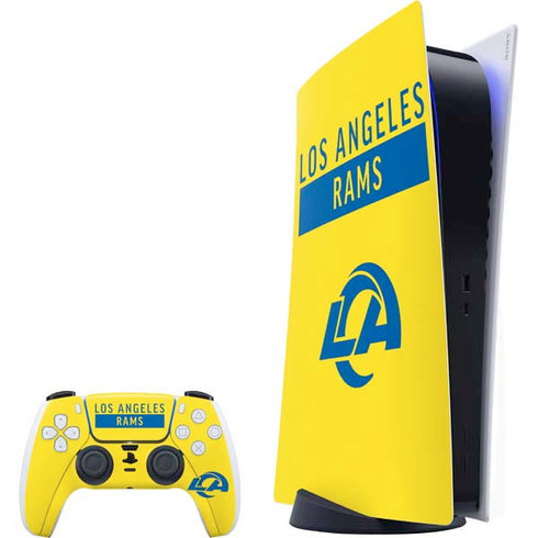 NFL Los Angeles Rams White Performance Series PlayStation PS5 Skins