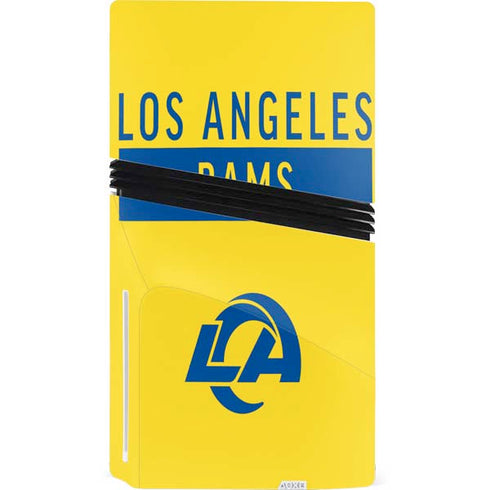 NFL Los Angeles Rams White Performance Series PS5 Pro Disk Console Skin