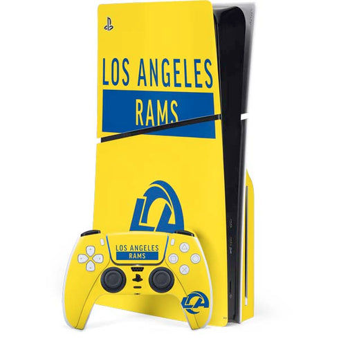 NFL Los Angeles Rams White Performance Series PlayStation PS5 Skins