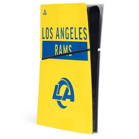 NFL Los Angeles Rams White Performance Series PS5 Slim Digital Edition Console Skin