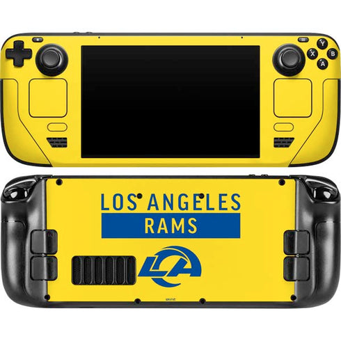 NFL Los Angeles Rams White Performance Series Steam Deck Handheld Gaming Computer OLED Skin