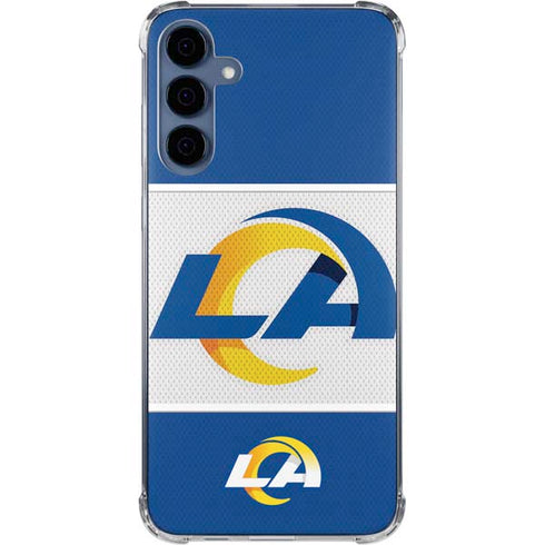 NFL Los Angeles Rams Zone Block Galaxy A35 5G Clear Case