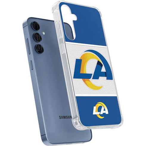 NFL Los Angeles Rams Zone Block Galaxy A35 5G Clear Case