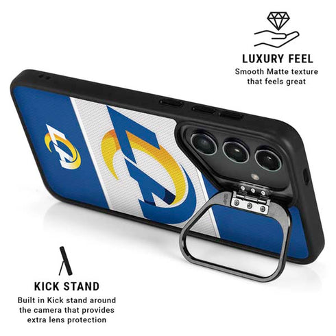NFL Los Angeles Rams Zone Block Galaxy S24 FE Kickstand Case