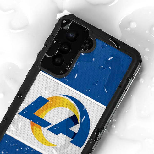 NFL Los Angeles Rams Zone Block Galaxy S24 Plus Waterproof Case