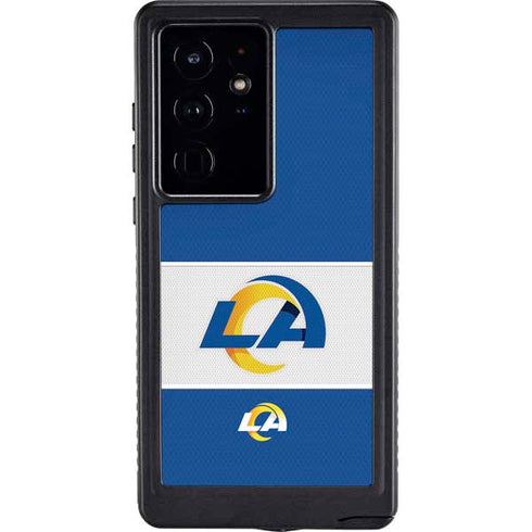 NFL Los Angeles Rams Zone Block Galaxy S24 Ultra Waterproof Case
