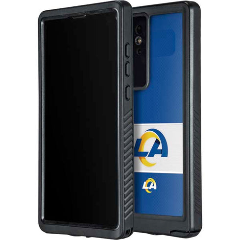 NFL Los Angeles Rams Zone Block Galaxy S24 Ultra Waterproof Case