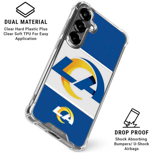 NFL Los Angeles Rams Zone Block Galaxy S26 Clear Case