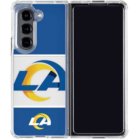 NFL Los Angeles Rams Zone Block Galaxy Z Fold5 5G Clear Case