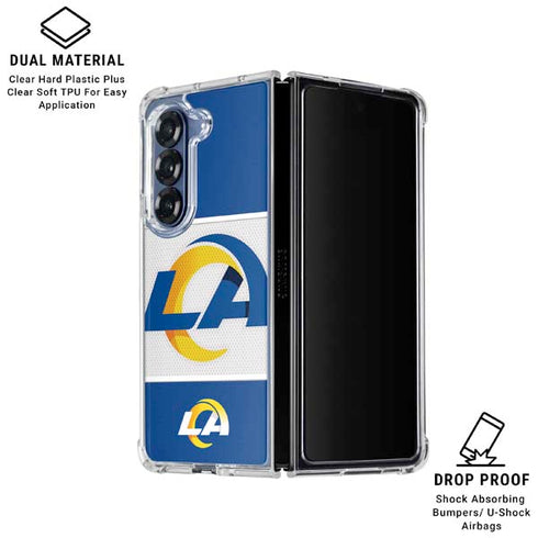 NFL Los Angeles Rams Zone Block Galaxy Z Fold6 Clear Case