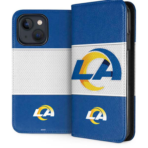 NFL Los Angeles Rams Zone Block iPhone 14 Plus Folio Case