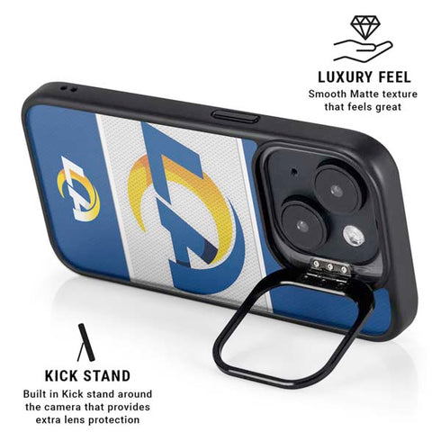 NFL Los Angeles Rams Zone Block iPhone 14 Plus Kickstand Case